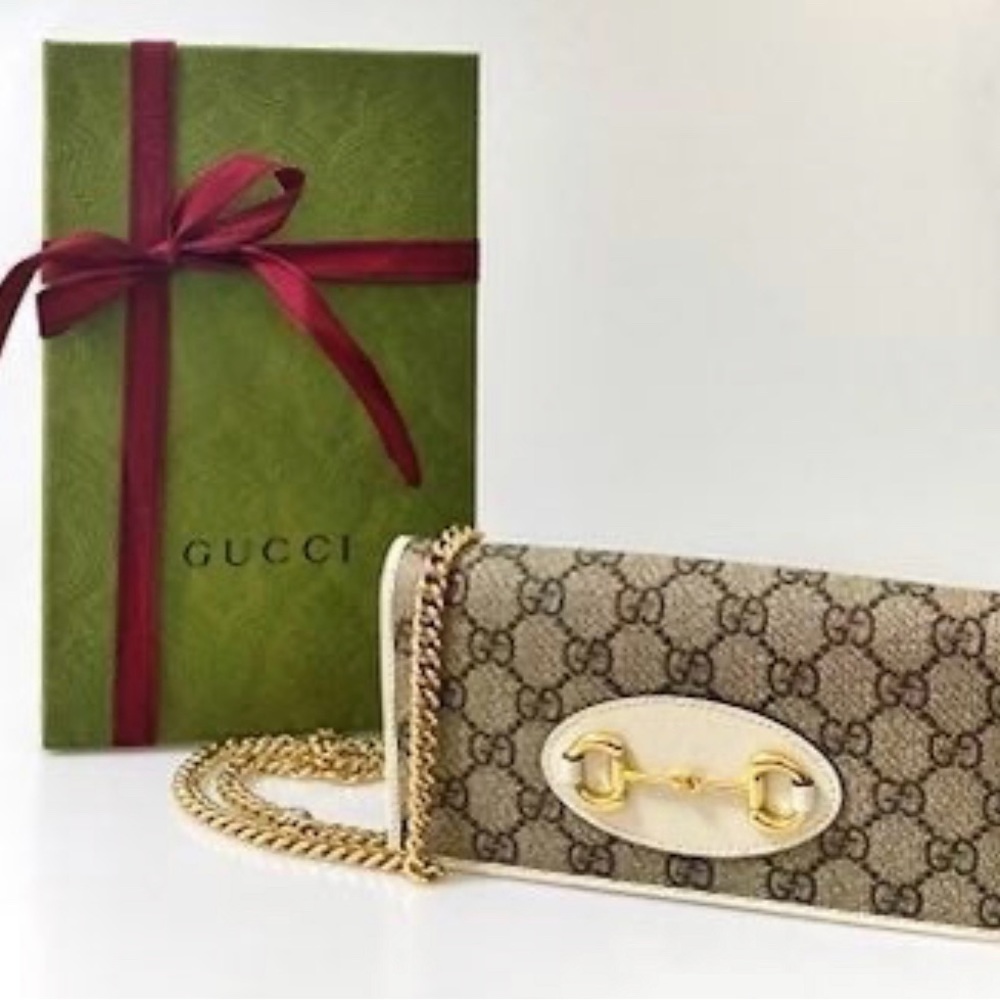 PreOwned Gucci Horsebit 1955 LeatherTrimmed Shoulde… Gem